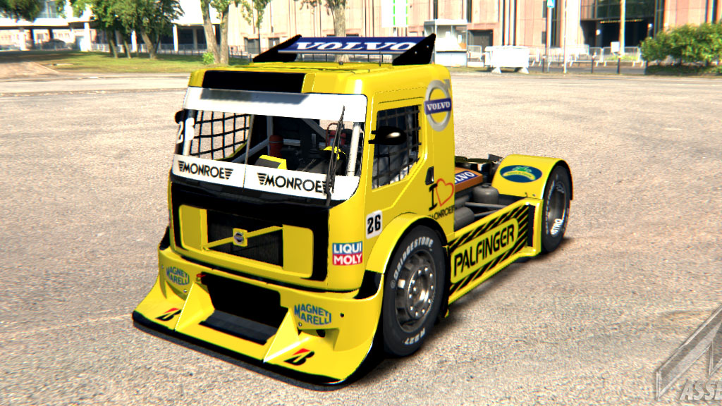 Volvo FH - Formula Truck, skin palfinger_yellow