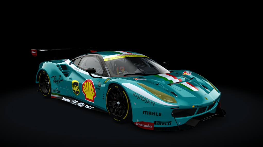 Ferrari 488 GT3, skin Santander_488_GT3_alzavola