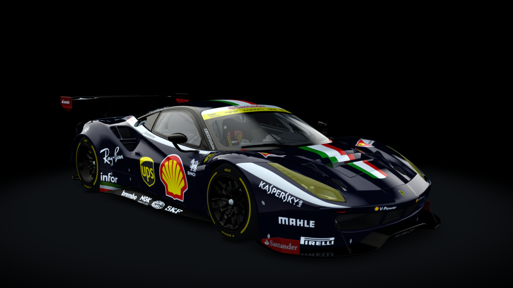 Ferrari 488 GT3, skin Santander_488_GT3_blunotte