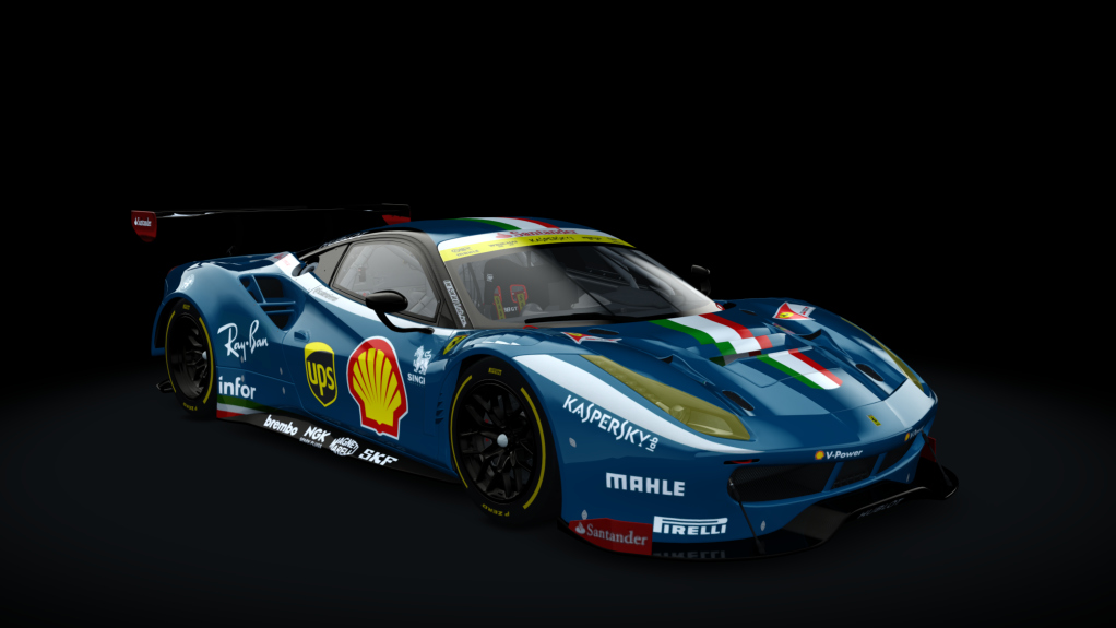 Ferrari 488 GT3, skin Santander_488_GT3_blupozzi