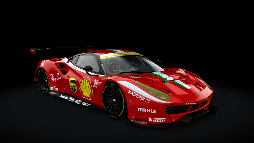 Ferrari 488 GT3, skin Santander_488_GT3_rosso