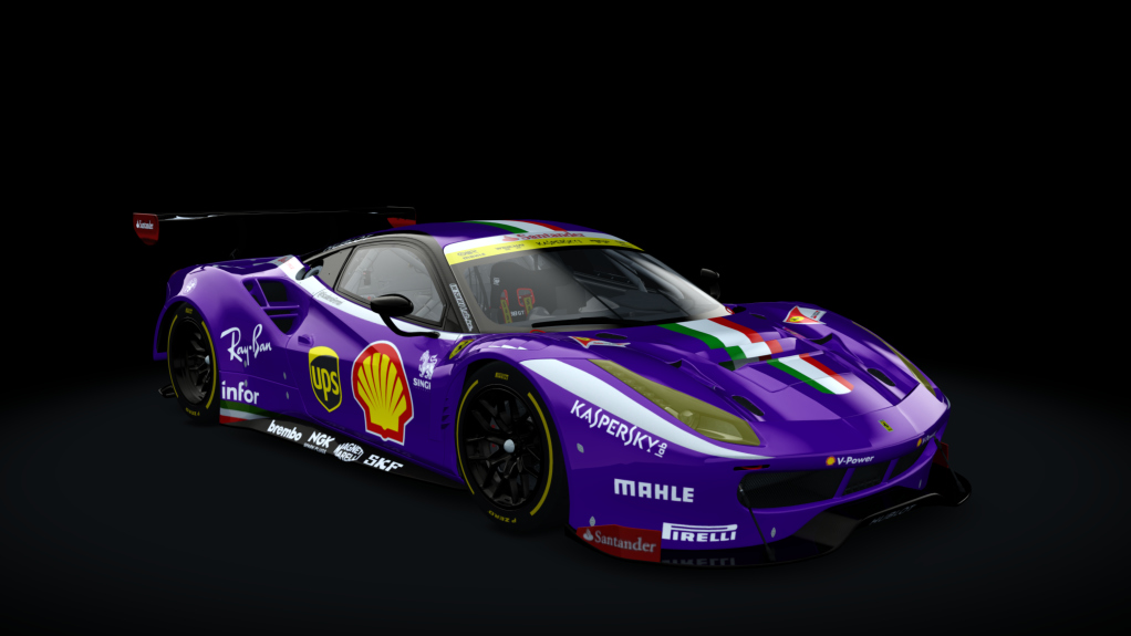 Ferrari 488 GT3, skin Santander_488_GT3_viola