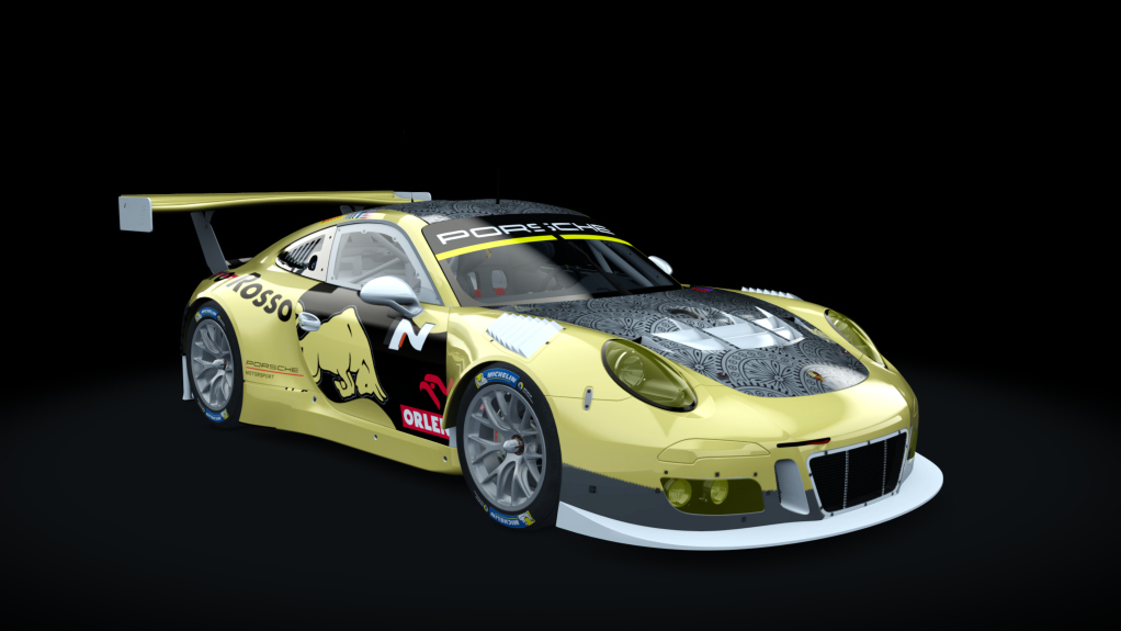 Porsche 911 GT3 R 2016, skin Gundam Style