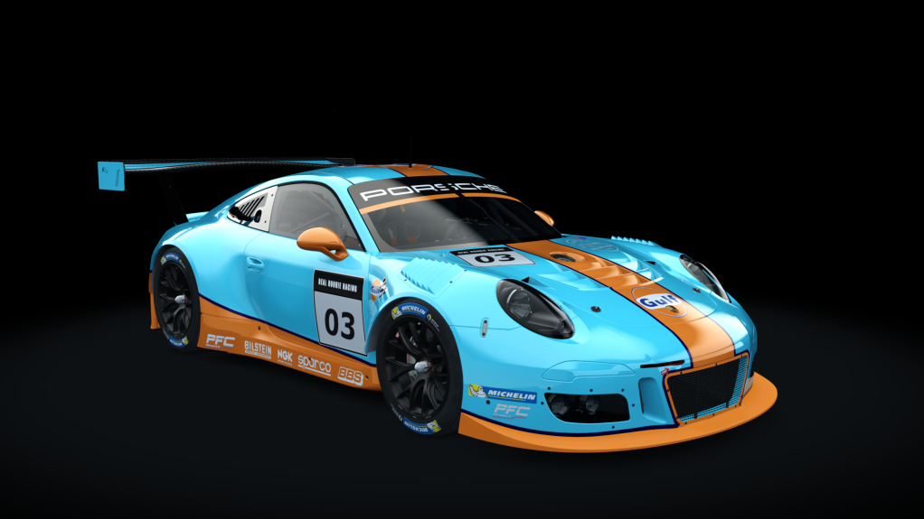 Porsche 911 GT3 R 2016, skin RRR_Gulf Racing Edit_DapperMKVI