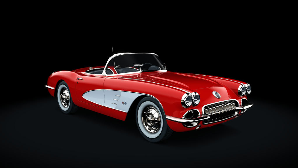 Chevrolet Corvette C1, skin roman_red_white
