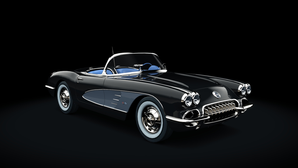 Chevrolet Corvette C1, skin tuxedo_black_silver